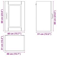 Кухненски стенен шкаф Porto, черен, инженерно дърво