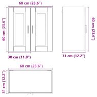 Кухненски стенен шкаф Porto, сив сонома, инженерно дърво