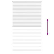 Зеброва щора бял 125x230 см Ширина на плата 120,9 см полиестер