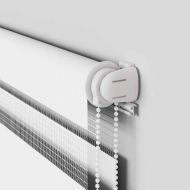 Зеброва щора бял 125x230 см Ширина на плата 120,9 см полиестер