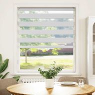 Зеброва щора бял 95x150 см Ширина на плата 90,9 см Полиестер