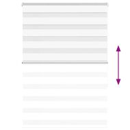 Зеброва щора бял 95x150 см Ширина на плата 90,9 см Полиестер