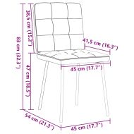 Трапезни столове, 4 бр, тъмносиви, кадифе