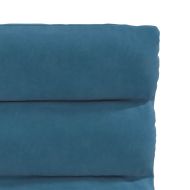 Трапезни столове, 4 бр, сини, кадифе