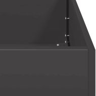 Кашпа, черна, 40x40x80 см, студеновалцувана стомана