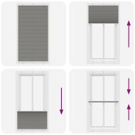 Плисирана щора Антрацит 110x200 cm Ширина на плата 109,4 cm