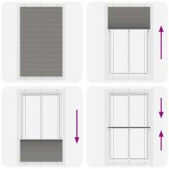 Плисирана щора Антрацит 120x200 cm Ширина на плата 119,4 cm