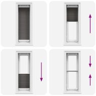 Плисирана щора черна 45x150 cm Ширина на плата 44,4 cm