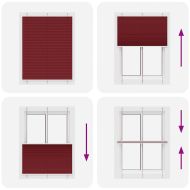 Плисирана щора Бордо червено 105x100 cm Ширина на плата 104,4cm