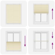 Плисирана щора Cream 105x150 cm Ширина на плата 104,4 cm