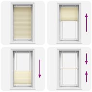 Плисирана щора Кремава 75x100 cm Ширина на плата 74,4 cm