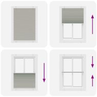 Плисирана щора Светло сиво 85x150 cm Ширина на плата 84,4 cm