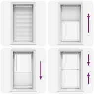 Плисирана щора Бяла 70x100 cm Ширина на плата 69,4 cm