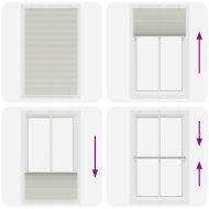 Плисирана щора Светло сиво 115x200 cm Ширина на плата 114,4 cm