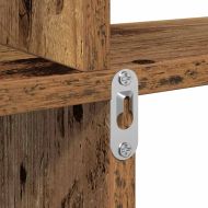 стенна етажерка от старо дърво 80x15x78,5cm инженерна дървесина