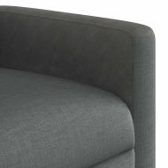 Електрически масажен реклайнер стол, тъмносив, текстил