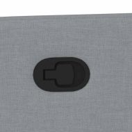 Изправящ реклайнер стол, светлосив, текстил