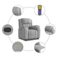 Масажен стол за лежанка Cloud Grey Fabric