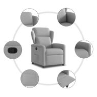 Recliner Chair Cloud Grey Fabric