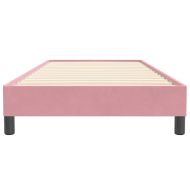 Box Spring легло без матрак розово 80x220 cm кадифе