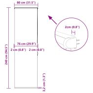Ролетна щора за душ с касета 80x240 см Ширина на плата 76 см
