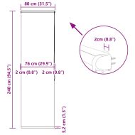 Ролетна щора за душ с касета 80x240 см Ширина на плата 76 см
