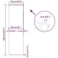Ролетна щора за душ с касета 70x240 см Ширина на плата 66 см