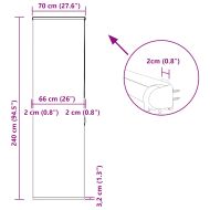 Ролетна щора за душ с касета 70x240 см Ширина на плата 66 см