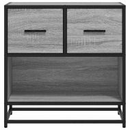 Нощно шкафче Grey Sonoma 60x31x60 cm Обработено дърво и метал