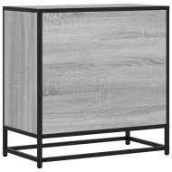 Нощно шкафче Grey Sonoma 60x31x60 cm Обработено дърво и метал