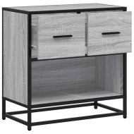 Нощно шкафче Grey Sonoma 60x31x60 cm Обработено дърво и метал