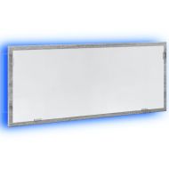 LED огледало за баня, сив сонома, 100x8,5x37см, инженерно дърво