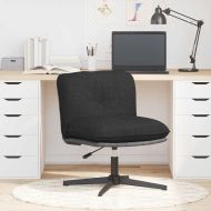 Въртящ се офис стол, черен, текстил