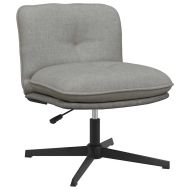 Въртящ се офис стол, светлосив, текстил