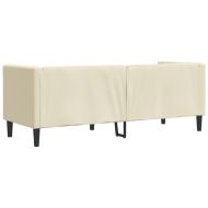 Диван Chesterfield с 3 седящи места, кремав, kunstnahast