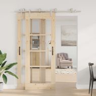 Механизъм за плъзгаща врата 183 см неръждаема стомана сребрист