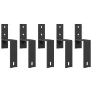 Комплект механизъм за плъзгаща врата, 183 см, стомана, черен