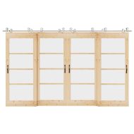 Механизъм за плъзгаща врата 366 см неръждаема стомана сребрист