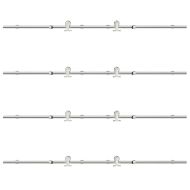 Механизъм за плъзгаща врата 366 см неръждаема стомана сребрист