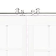 Механизъм за плъзгаща врата 366 см неръждаема стомана сребрист