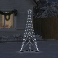 LED коледна елха 363 светодиода студено бяло 182 см