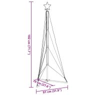 LED коледна елха 363 светодиода студено бяло 182 см