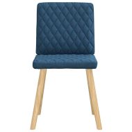 Трапезни столове, 4 бр, сини, текстил