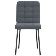 Трапезни столове, 2 бр, тъмносиви, кадифе