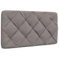 Рамка за легло със светодиод без матрак, таупе, 90x190 см, плат