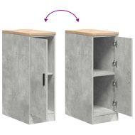 Гаражен шкаф за съхранение, бетонно сив, 30x51x85 см, бор масив