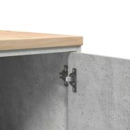 Гаражен шкаф за съхранение, бетонно сив, 30x51x85 см, бор масив