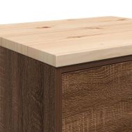 Гаражен шкаф за съхранение, кафяв дъб, 60x51x85 см, бор масив