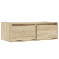 ТВ шкаф с LED осветление, дъб сонома, 75x35,5x25 см