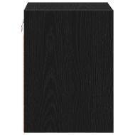 гараж стена шкафове, 2 бр, черен, инженерно дърво